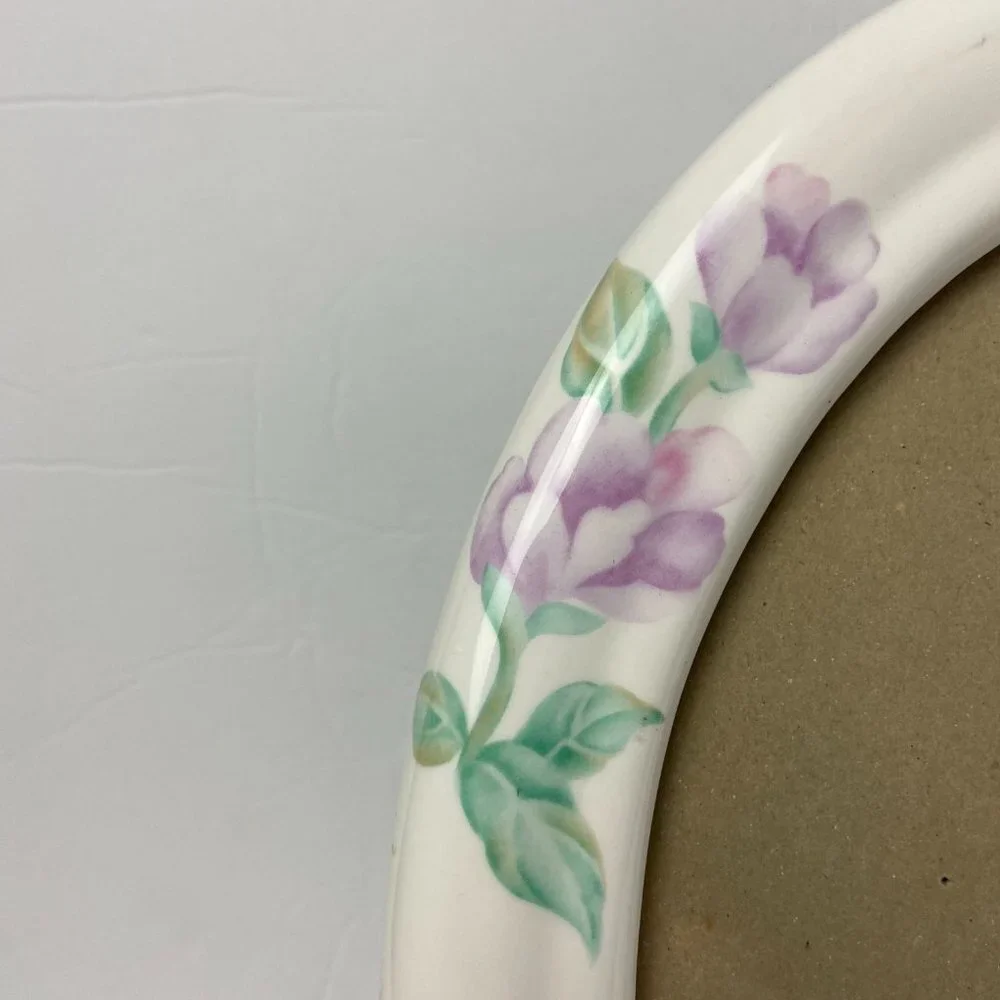 Vintage Ceramic Large Oval Frame 10.5